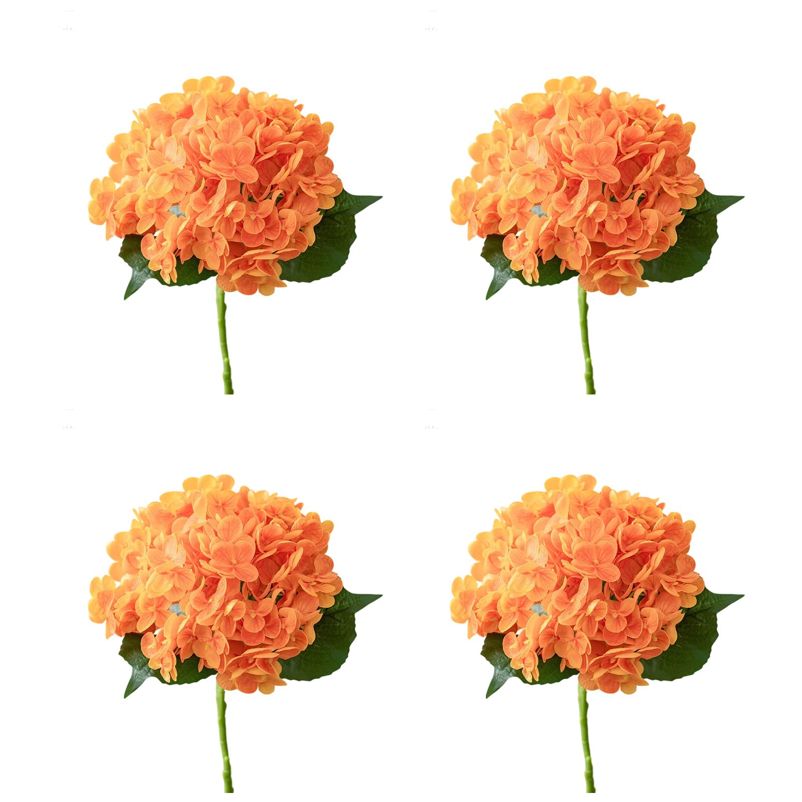 carotoe Of 4 Bright Artificial Hydrangeas Blooms Soft PVC Materials Long Time Floral Arrangement Essential Artificial Hydrangeas Flower