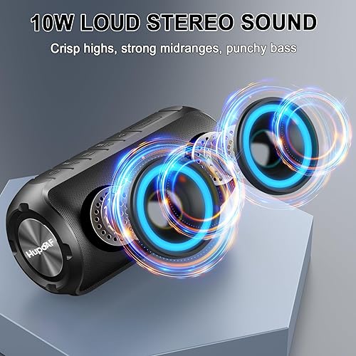 Miniatura 3 de Altavoz Bluetooth con sonido fuerte 6D, nuevo altavoz inalámbrico portátil 2025, IPX7 impermeable, luces RGB, BT5.3, tiempo de reproducción de 12