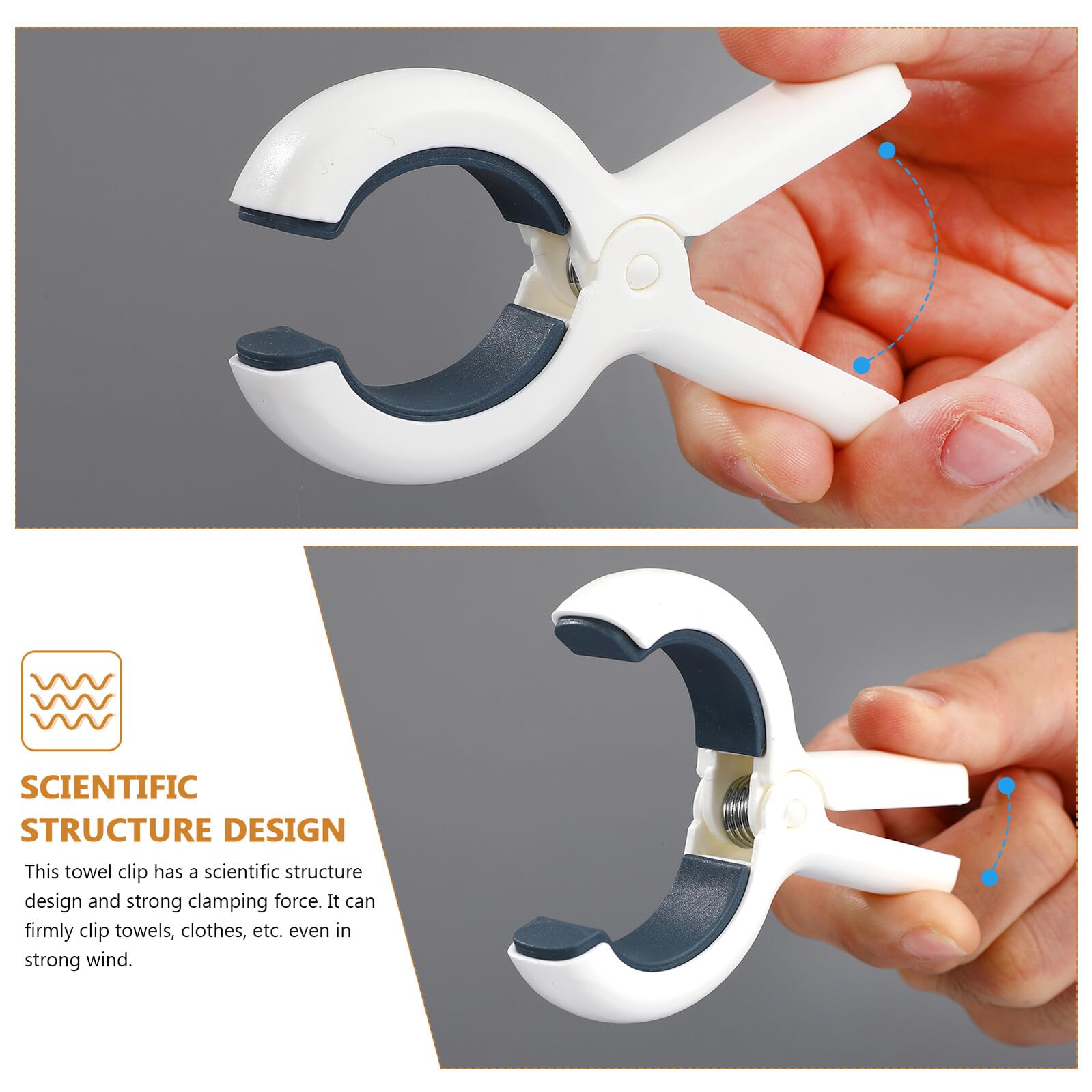 Levemolo Mollette Bucato Resistenti 18 Pezzi in Plastica Antivento e Asciugare Tessuti e Coperte All'aperto Clip Resistenti per Telo Mare e Abbigliamento per Telo Mare Abbigliamento