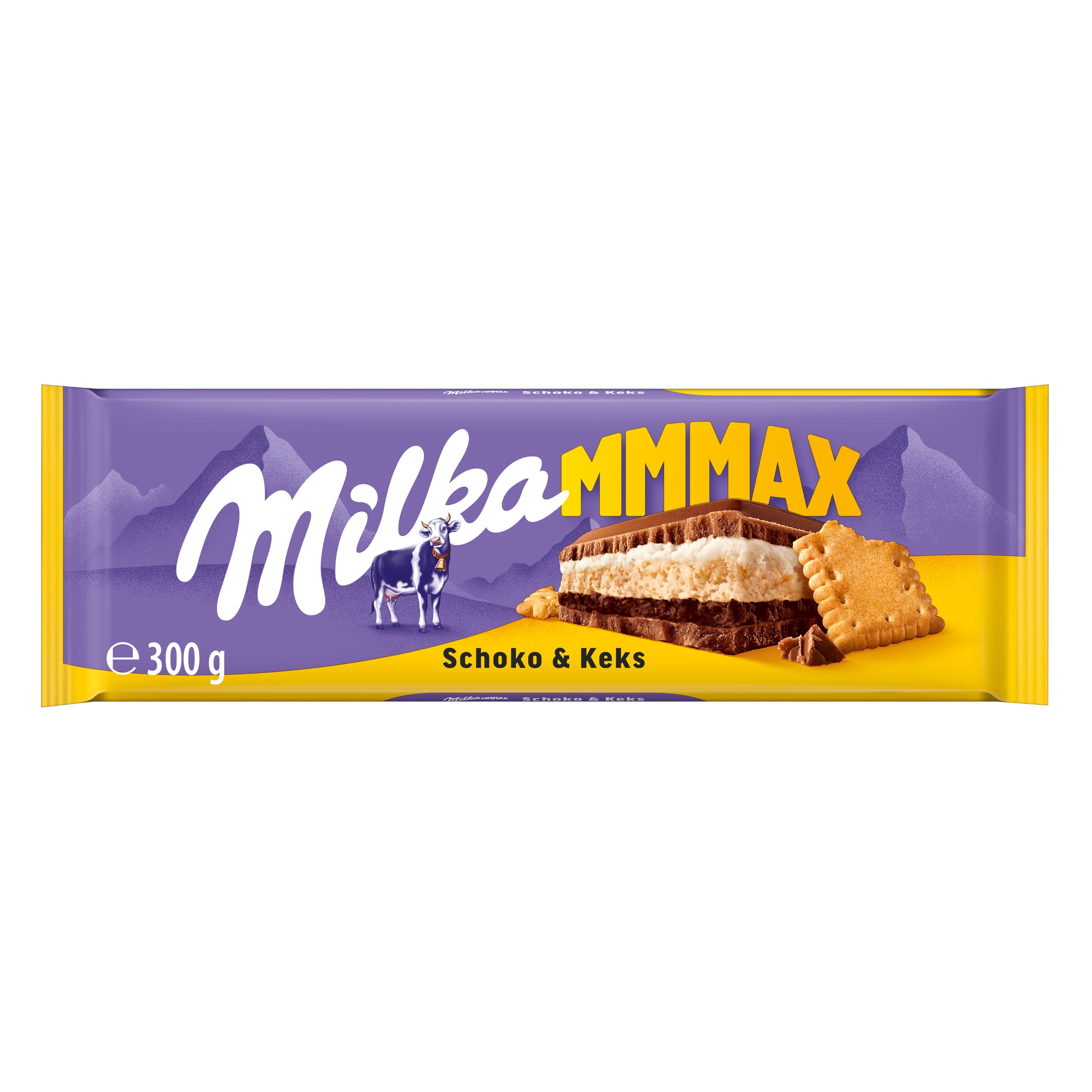 Milka MMMAX Schoko & Keks Tafelschokolade, 300 g