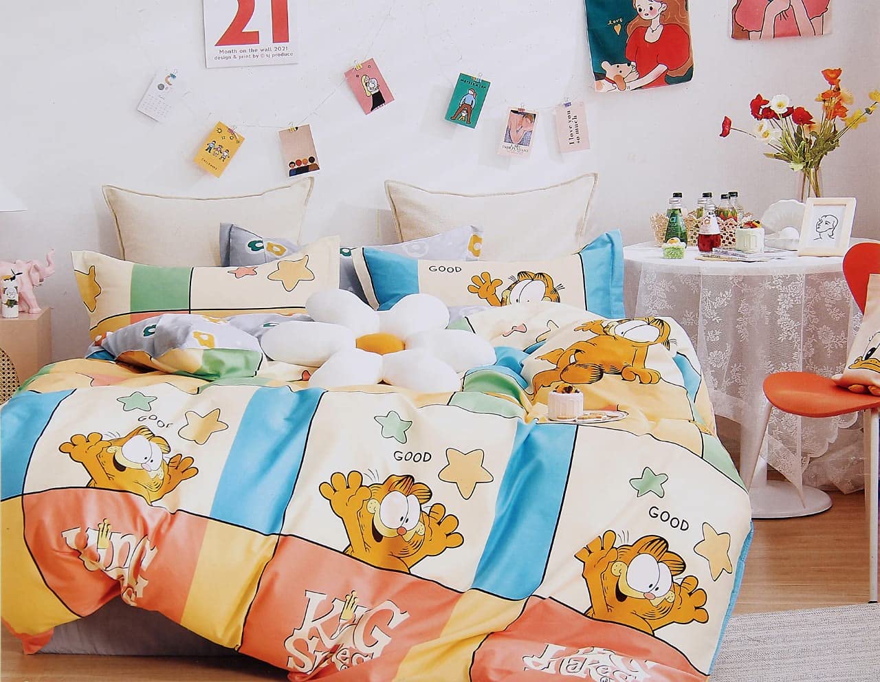 MORADO Premium Glace Cotton Cartoon Design Duvet Cover - Double, Multi Colors with Zipper-image-40
