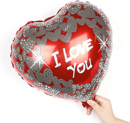 Miniatura 3 de BinaryABC - Globos de San Valentín, diseño de corazón, 10 unidades