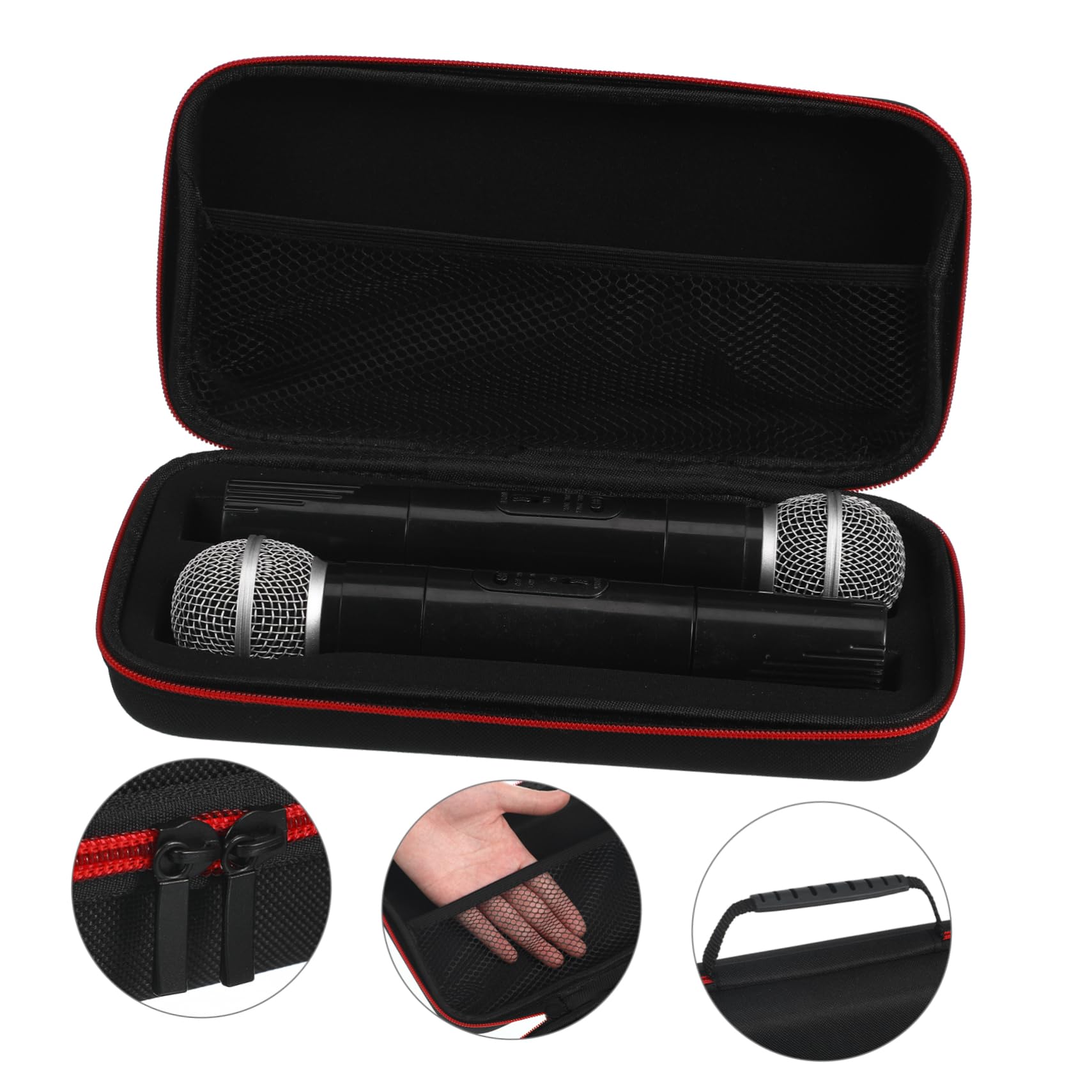 TOYANDONA 4pezzi Borsa Protettiva Per Microfono Cordless Custodia Per Microfono Con Zip Design Doppio Per Trasporto Sicuro e Accesso Rapido Per Eventi e Viaggi