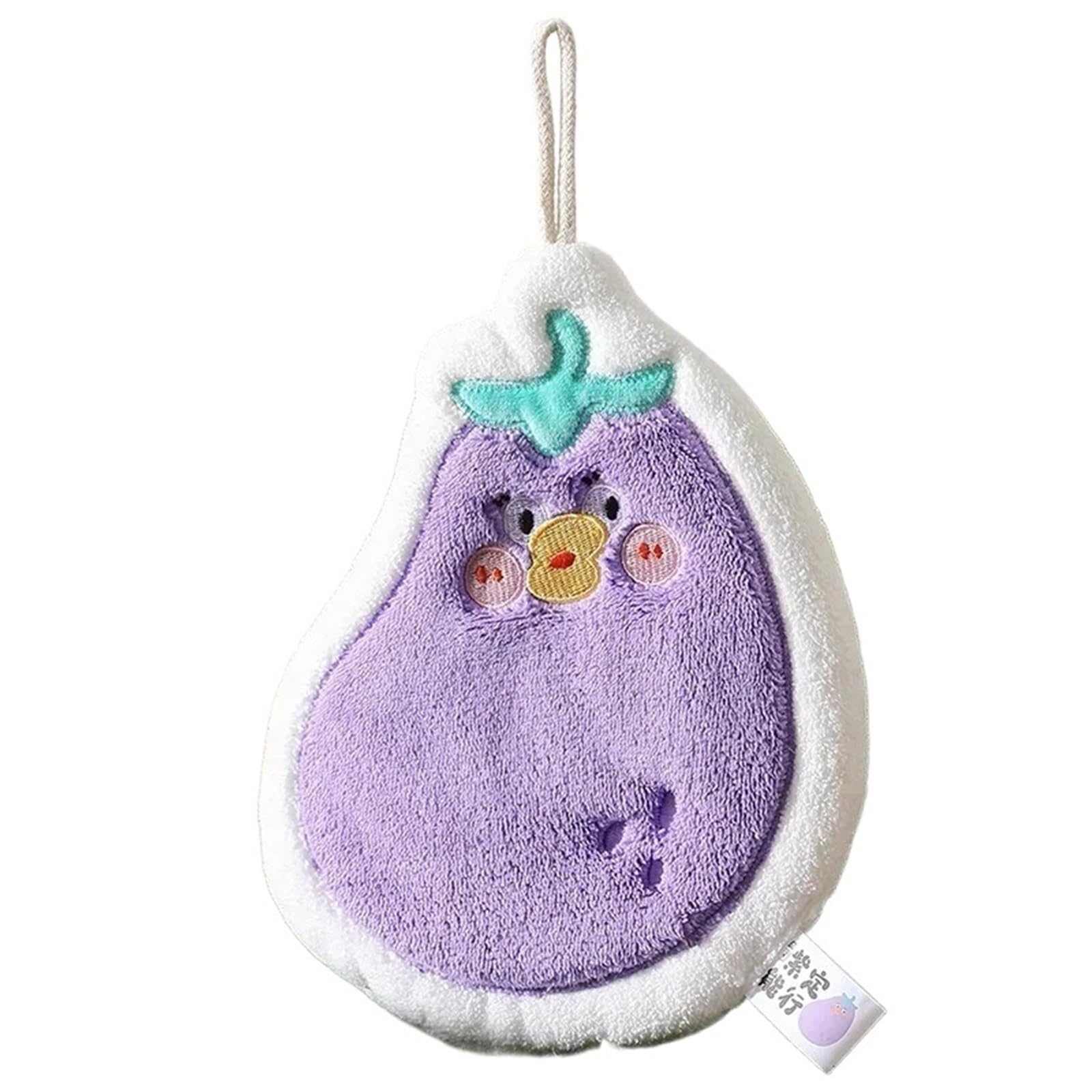 WSQHAO 4Pcs Hanging Towel Bathing Hand Handkerchiefs Absorbent Wipe Cloth for Hand(Color4)