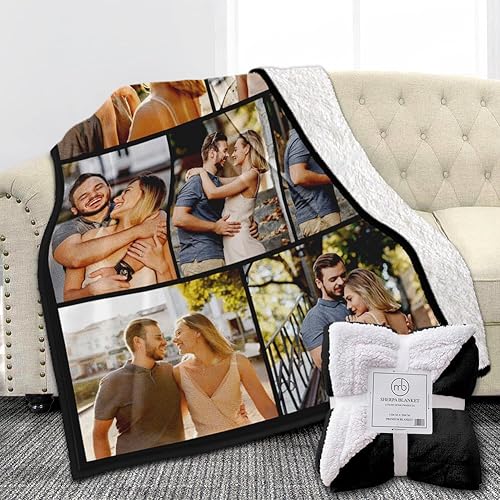 Miniatura 14 de Manta de Forro Polar Sherpa con Foto Personalizada - Suave, Cálida, Mullida - Regalos Personalizados para Parejas, Novio, Novia - Manta con Imagen 1