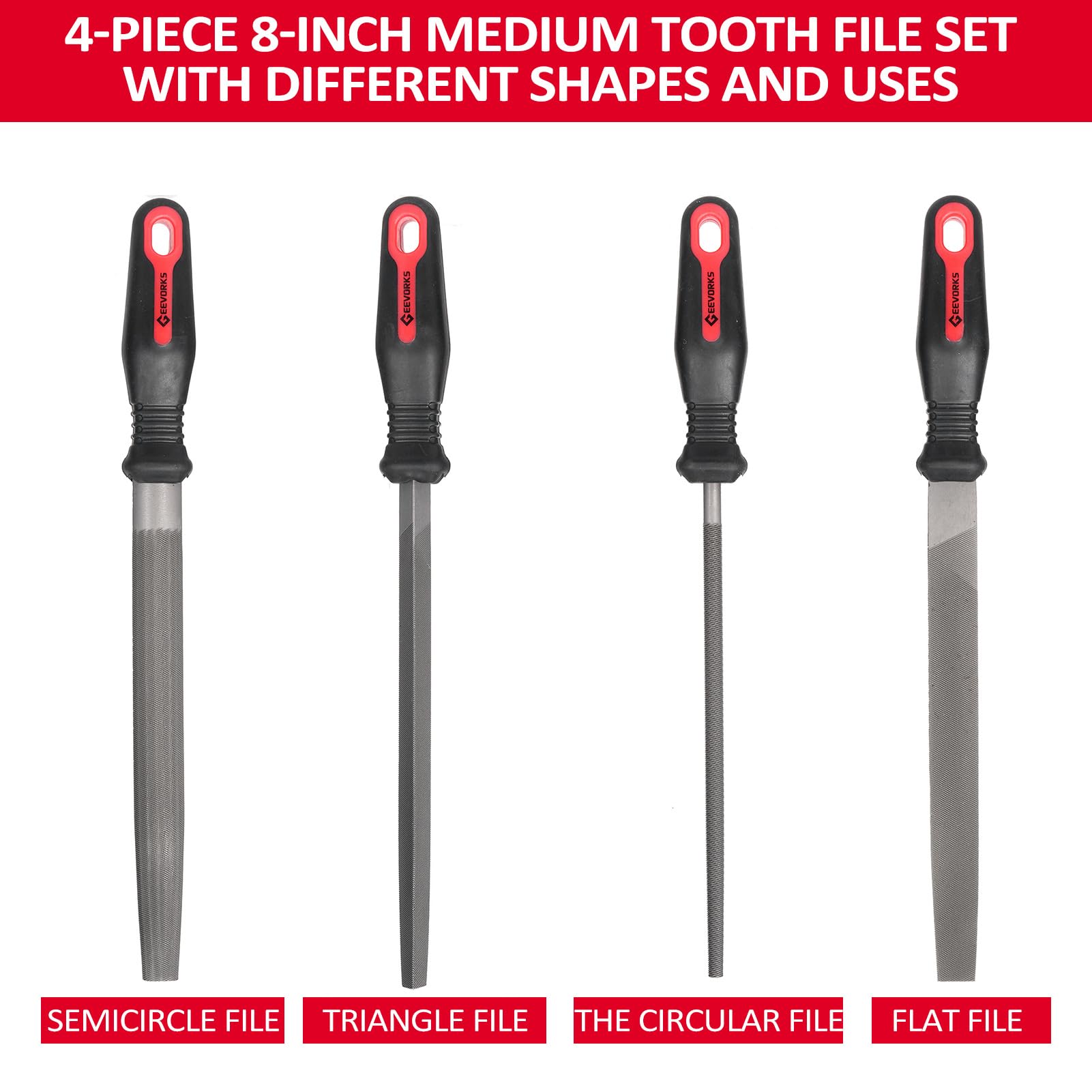 Metal File Set 33Pcs with Portable Bag | T12 Forged Alloy Steel for Metalwork/Woodworking | Half - round/Round/Triangular/Flat Files, 14 Needle Files, Sandpaper & Gloves