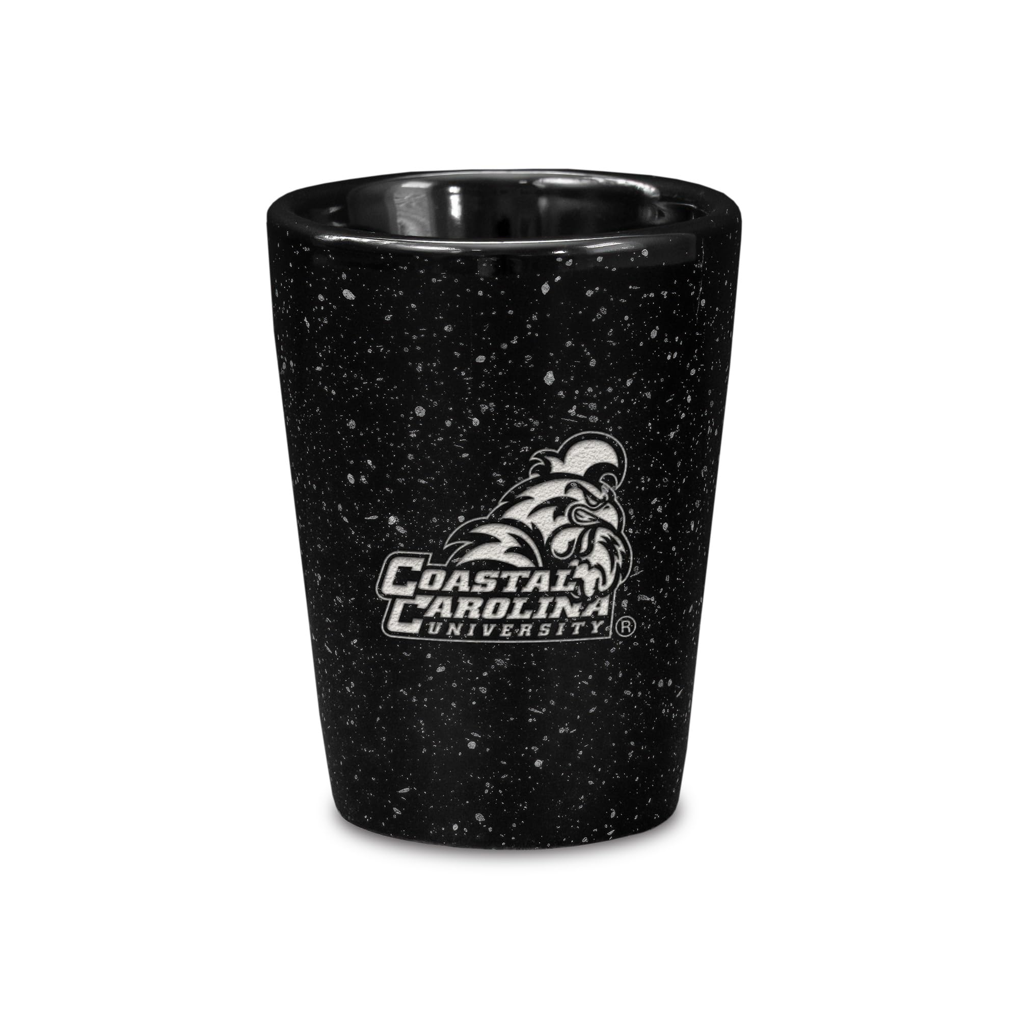 Verre à shot Coastal Carolina gravé au laser en céramique durable