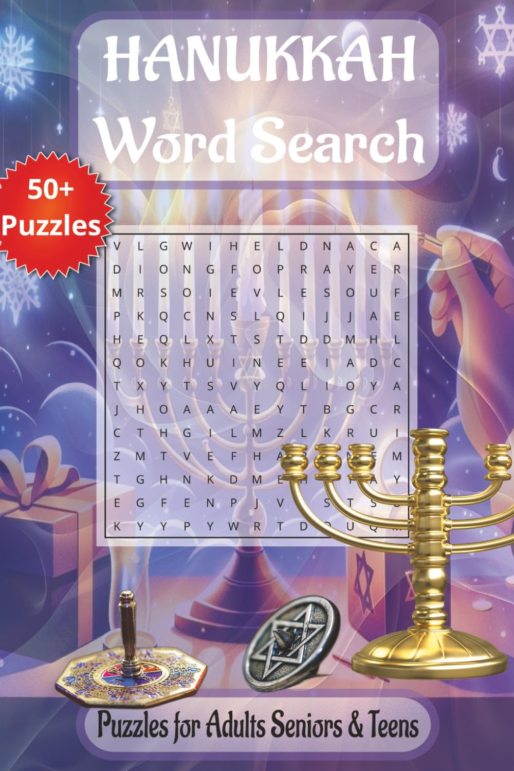 Hanukkah Word Search: Celebrate the Festival of Lights with 880 Unique Words — Easy-to-Read & Fun to Solve | 6x9 inches, 112 pages | 50+ puzzles ... Gift for Vacations, Holidays and Free Times
