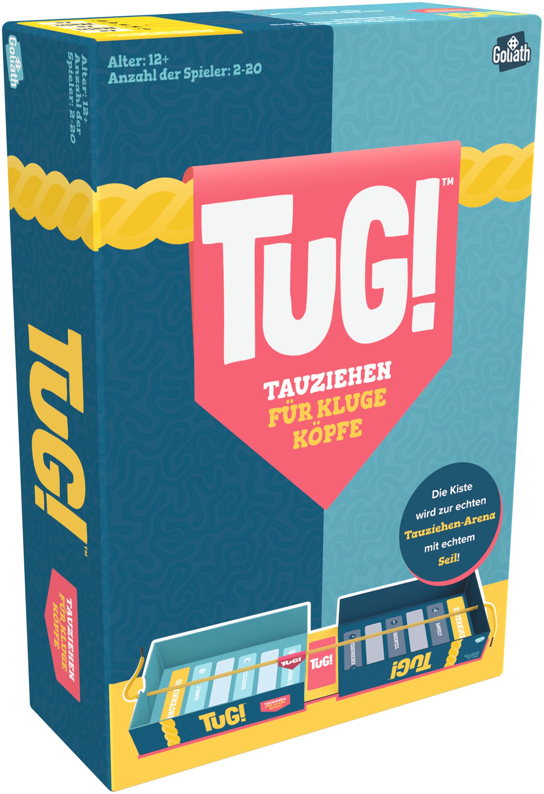 TAF! Gesellschaftsspiel Ab 12 Jahren - Quiz & Tauziehen Mit Echtem Seil (italienisch)
