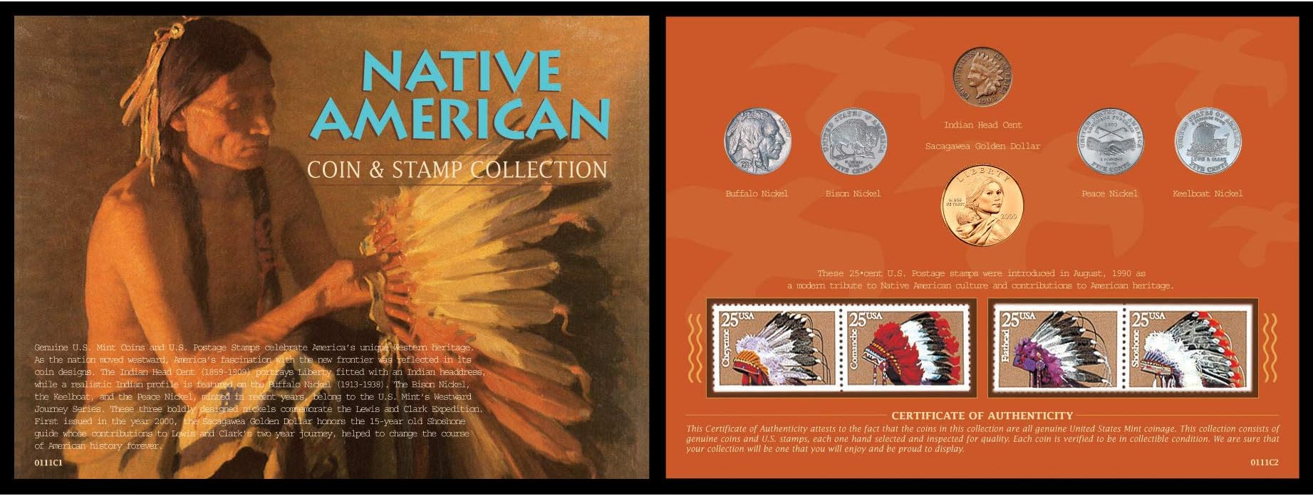 American Coin Treasures Native American West Coin & Stamp Collection