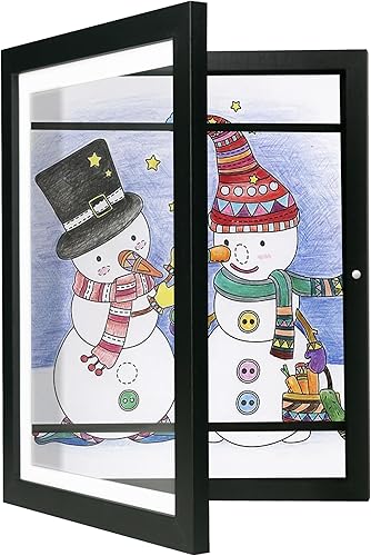 Marcos de arte para niños intercambiables, marco de arte para niños, marco de fotos de 8.5 x 11 pulgadas para obras de arte infantil, cierre