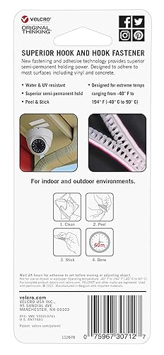 Miniatura 9 de VELCRO Brand ALFA-LOK - Sujetadores cuadrados resistentes con cierre a presión, 16 juegos, 1 pulgada, resistentes al agua y a los rayos UV, con