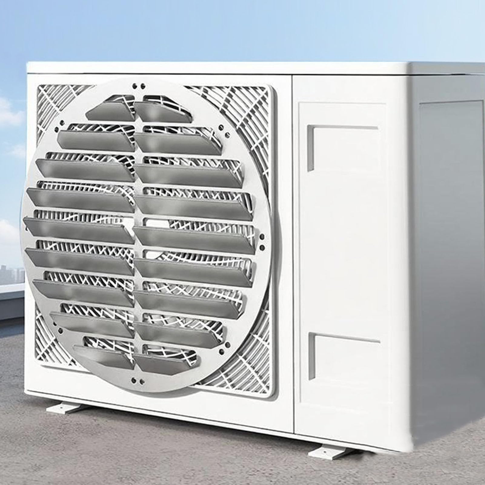 Pxamortel Rond Mini Split Ac Deflector Outdoor Vent Shield Adjustable Stainless Steel Ac Condenser Cover Outdoor Air Deflector, Multiple Sizes