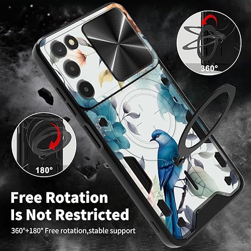 Vista 405 de Funda protectora híbrida para Samsung Galaxy A53 5G de 6.5 pulgadas y anillo giratorio de 360 grados, función atril, híbrida, de doble capa