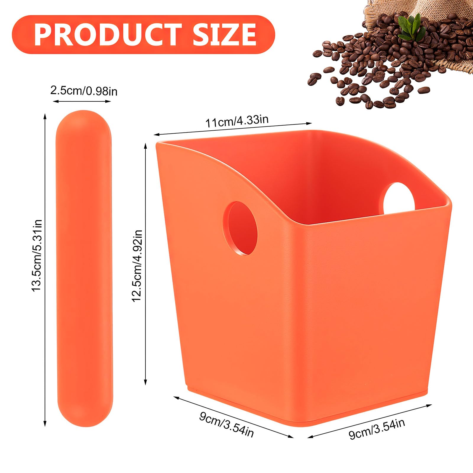 Conjunto de contenedores de golpeo de café para portafiltros, accesorio de contenedor de golpeo para máquina de café portafiltros, caja de golpeo de espresso para contenedores de posos de café, caja