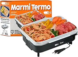 Marmita Elétrica Prática Oz Cor Preta 100w 1200ml 110/220v