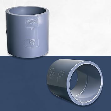ERA 3 Schedule 80 PVC Coupling Socket Heavy Duty Gray PVC Pipe Fitting for Plumbing, Irrigation & Industrial Applications