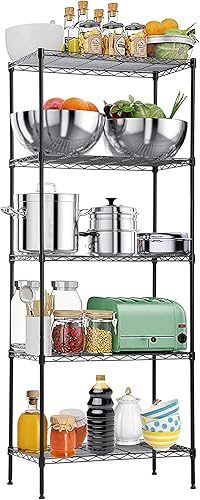 Miniatura 8 de Estantería de alambre de metal de 6 niveles estante alto estante de almacenamiento certificado NSF estantes de almacenamiento de 600 libras de