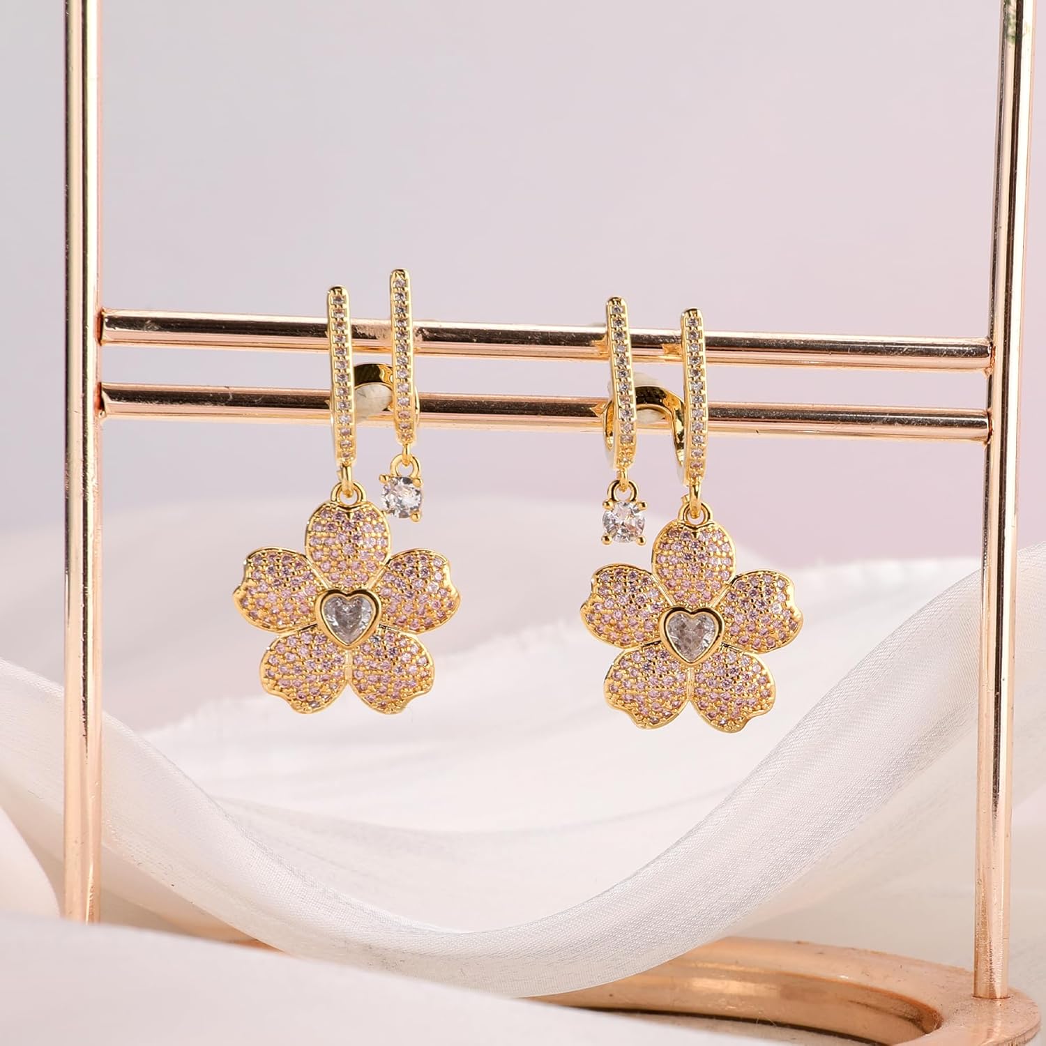 Gold Hoop Dangle Stud Earrings for Women Dainty Western Jewelry Accessories Gifts Statement Elegant Unique Clover Evil Eye Snowman Snowflake Anchor Starfish Seashell North Star Earring - Image 6