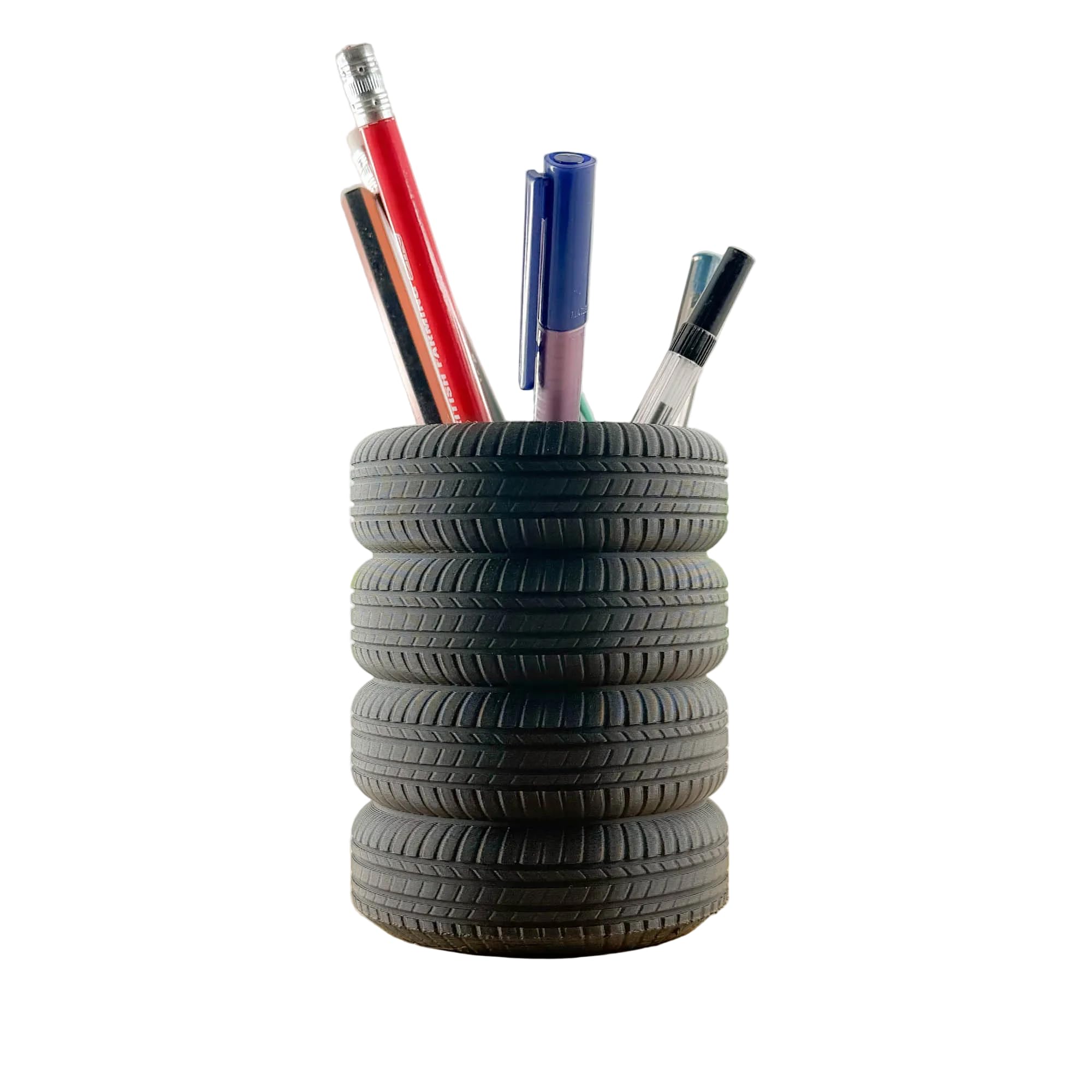 Image Industry Tyre Pen Holder – Industrial Style Desk Organiser | Car & Motor Enthusiast Gift | UK Made Desk Storage for Pens & Tools | 90g