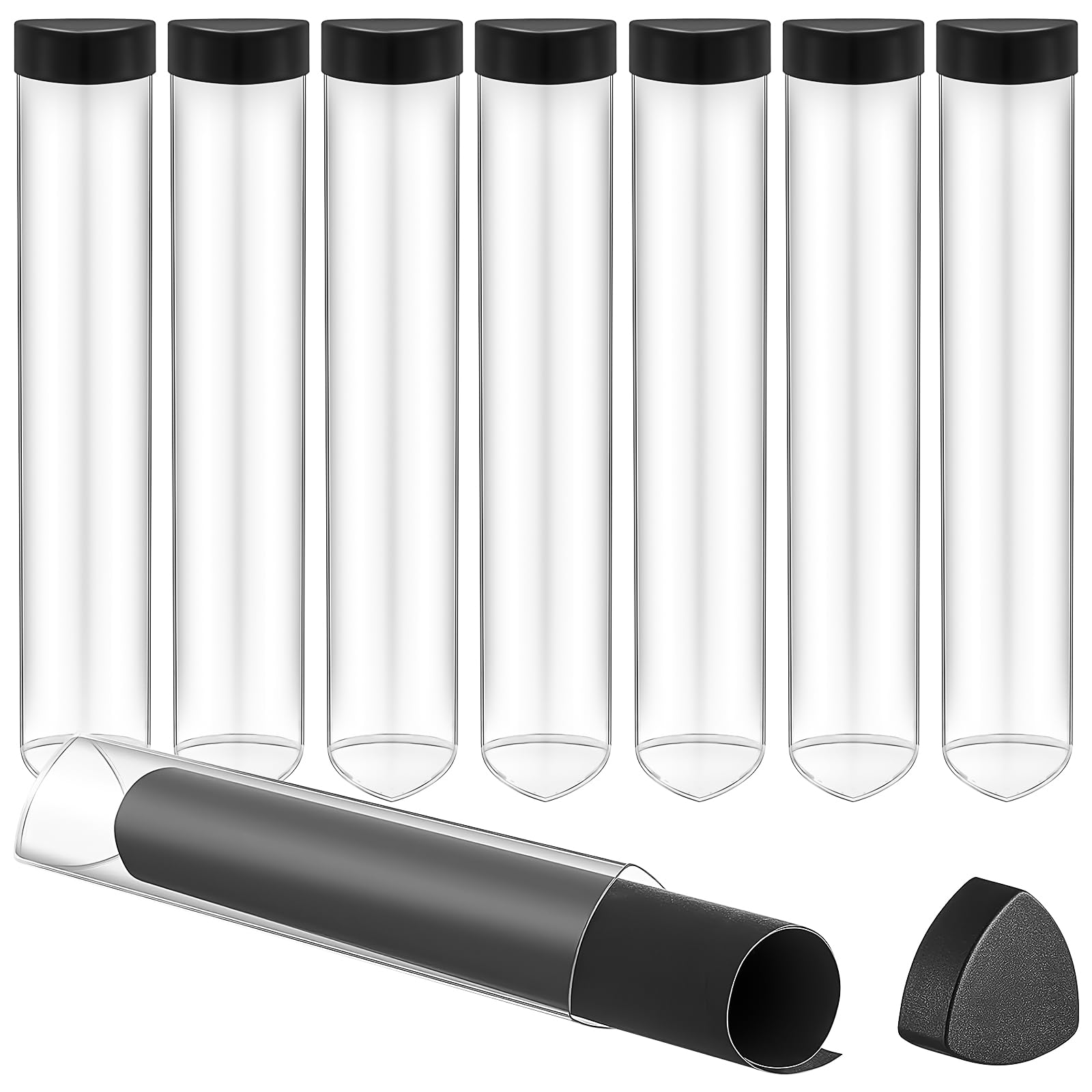 8 Pcs Playmat Tube Prism-Shaped Play Mat Tube Case Won't Roll Off Surfaces Easy in and Out Design Store Your Card Playmats Safely Compatible with Popular TCGs and Trading Card Games Play Mat