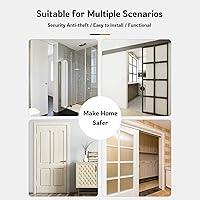Vista 3 de LISHAN - Cerradura de puerta de 90 grados de alta calidad, sólida y segura, diseño moderno, acabado blanco mate, fácil instalación, ideal