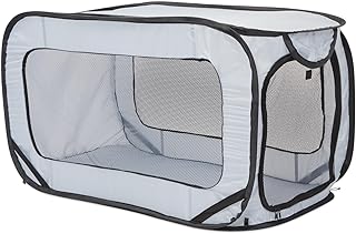 Collapsible Dog Kennel Crate, Pop-Up Travel Crate for Medium Sized Dogs and Cats (37 x 20.5 x 21.5 in)