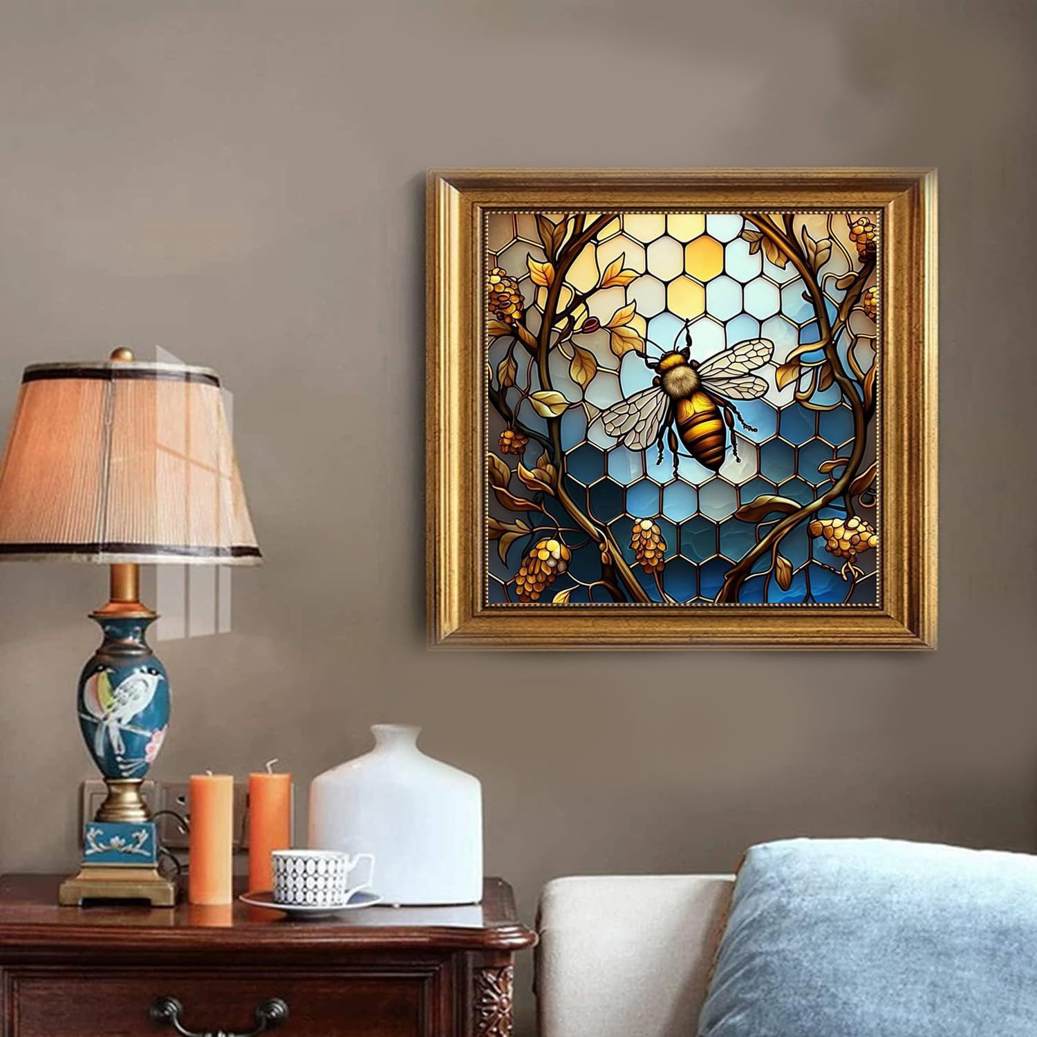 Amazon | xackcme ハチの絵具 大人用 - フレームなしでキャンバスに