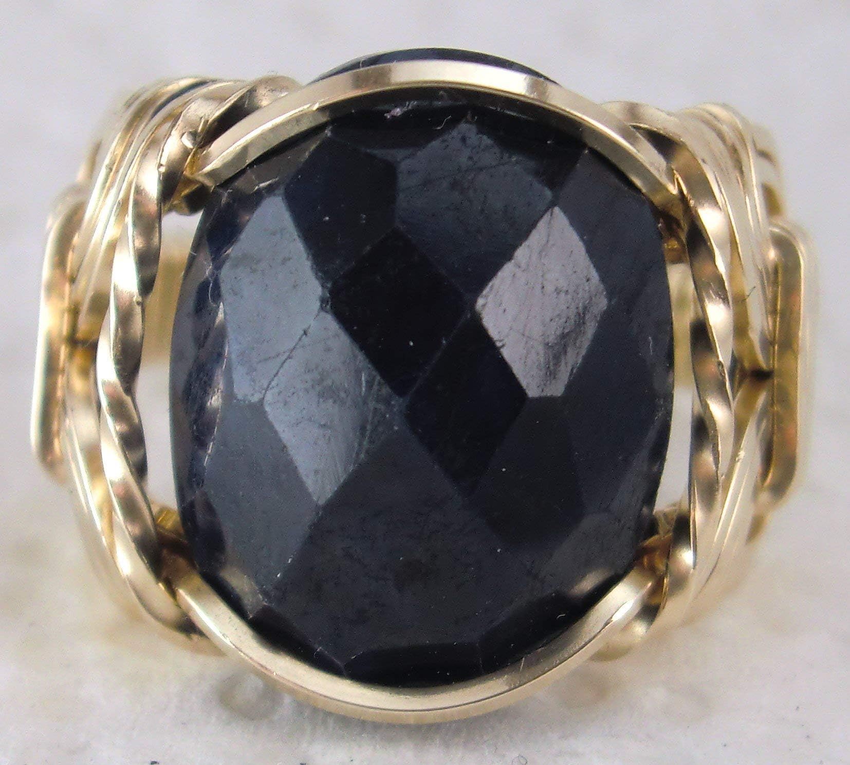 Natural Sapphire 10 carat Gemstone Ring Mens Ladies Unisex 14k Gold Filled or Sterling Silver