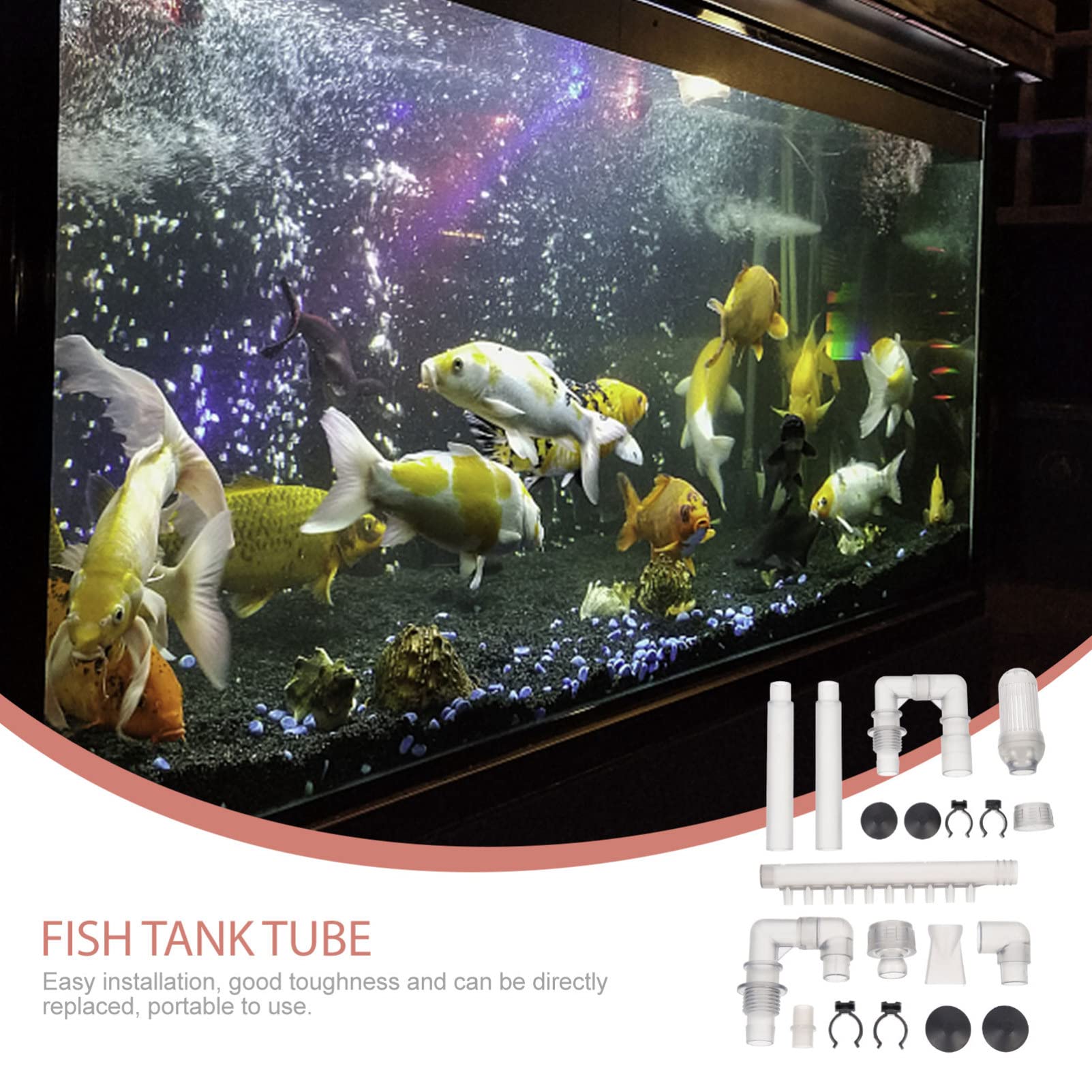 POPETPOP 3 Sets Wasserauslass von Aquariumrohr-Abflussrohr, Einlass-Zubehör, Ersatzzubehör, Fischkanisterfilter, externer Tank, professionelle Rohrteile, Filter