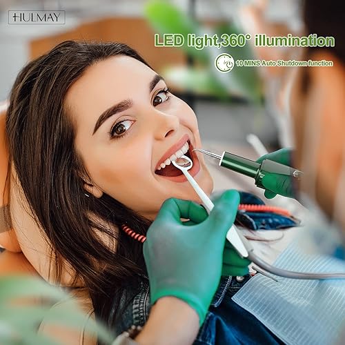 Miniatura 6 de HULMAY - Removedor de placa para dientes, kit de limpieza de dientes, removedor de sarro para dientes con luz LED, 4 modos, 3 cabezales