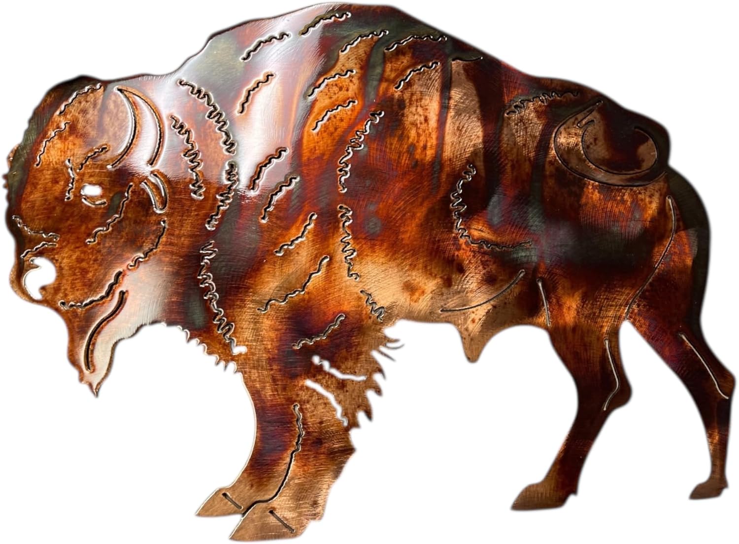 Buffalo Metal Wall Art Decor 18" x 14"