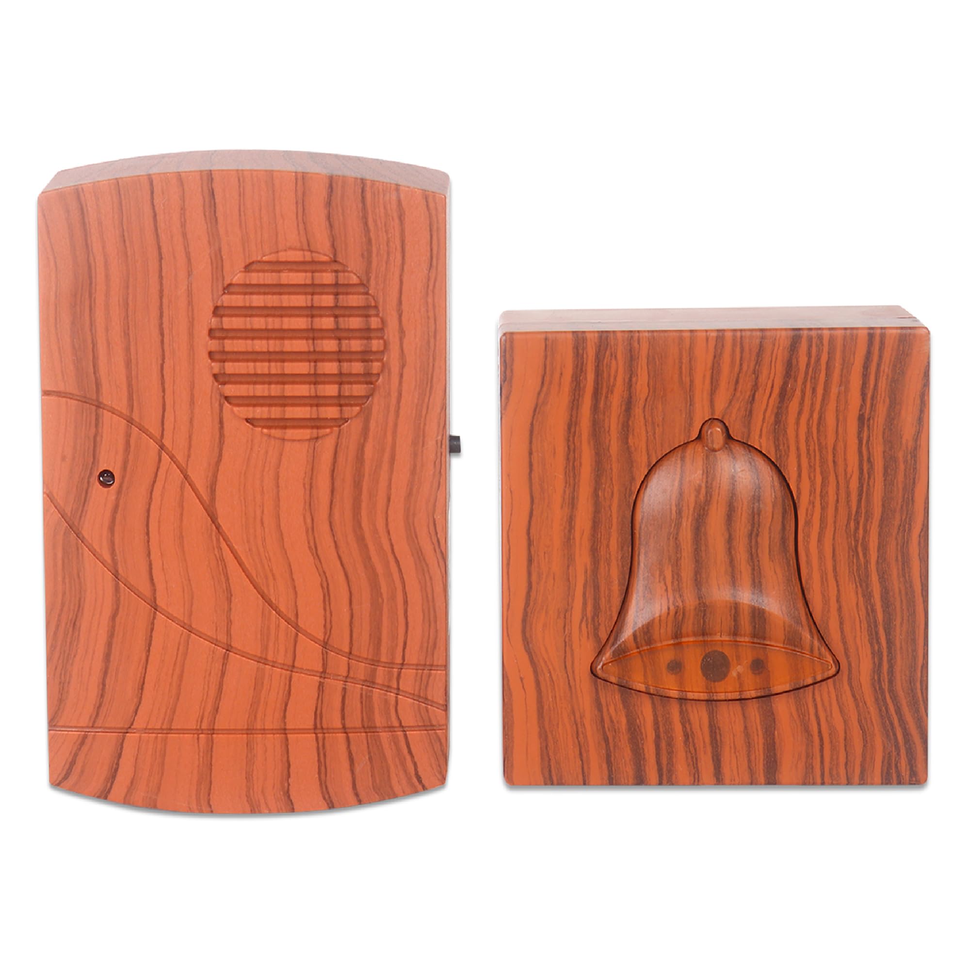 glun® smart wireless home doorbell, calling bell for home and office easy install battery-powered wooden finish elegant design with upto 100 meter range