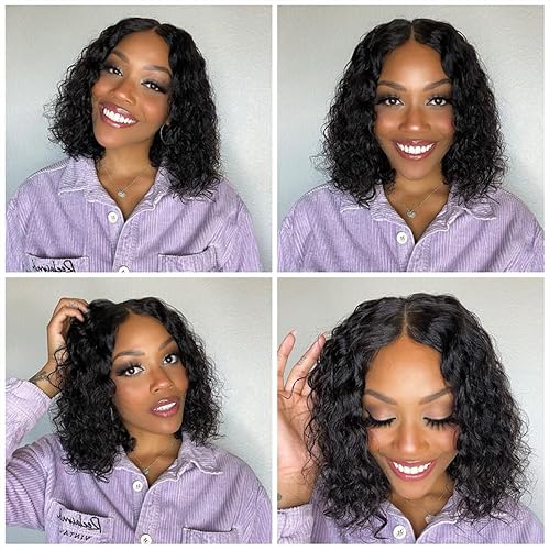 Miniatura 18 de 13x6 Deep Wave Lace Front Wigs Human Hair Pre Plucked Wet and Wavy Glueless Wigs Human Hair for Black Women 180% Density HD Deep Curly Wig Brazilian