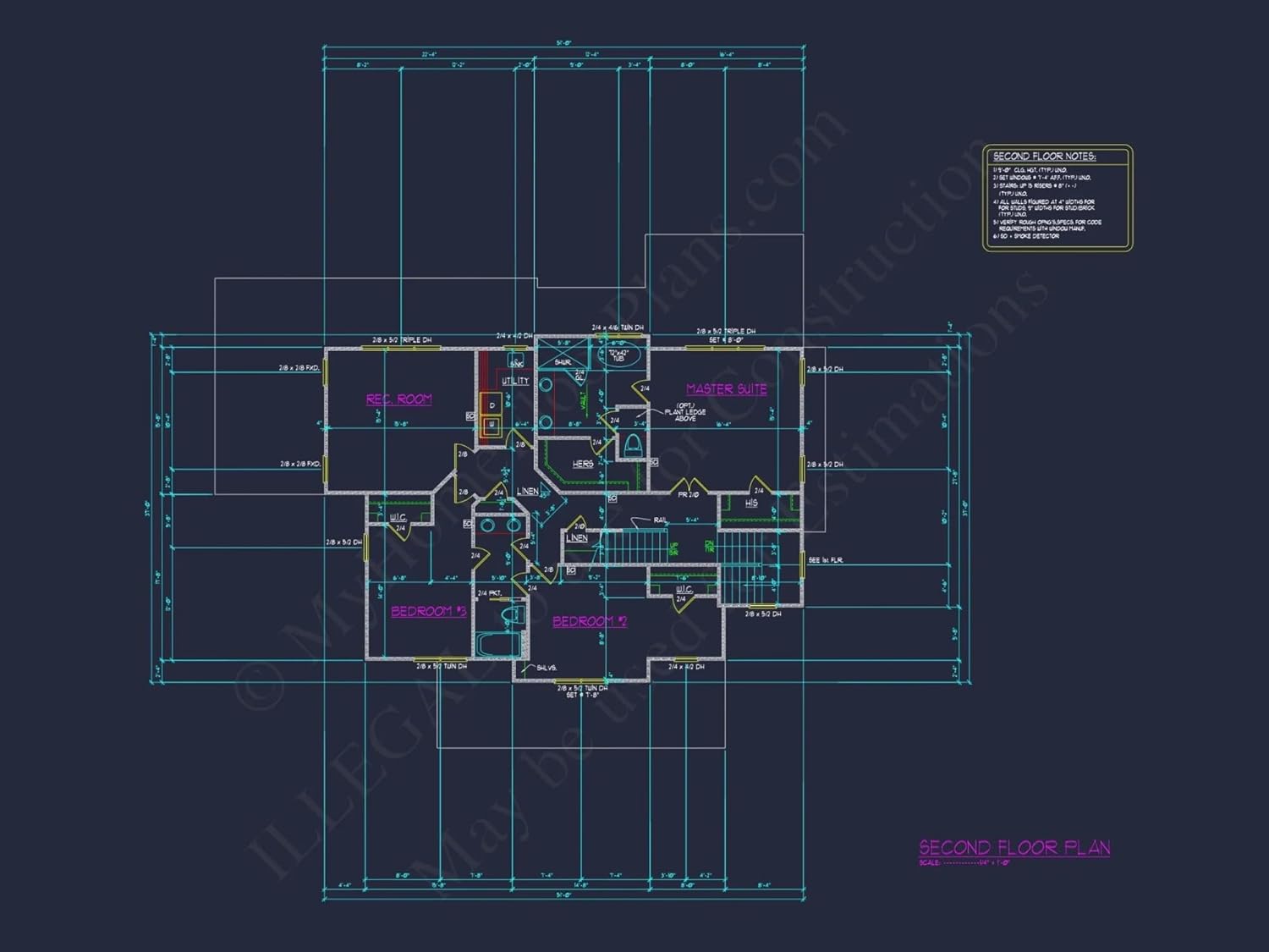 14-1434 HOUSE PLAN - Elegant 3-Floor House Plan with CAD Blueprint and Designs