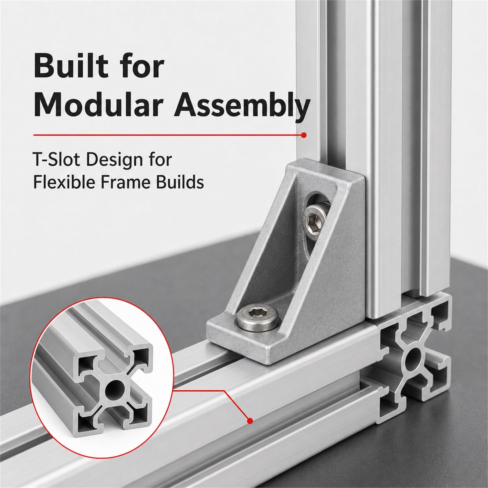 Perfil De Montaje Aluminio Ranura,Perfil Aluminio Anodizado,Perfiles Modulares De ExtrusióN De Aluminio,Resistencia A La AbrasióN,para Impresoras 3D,Soportes Y Muebles