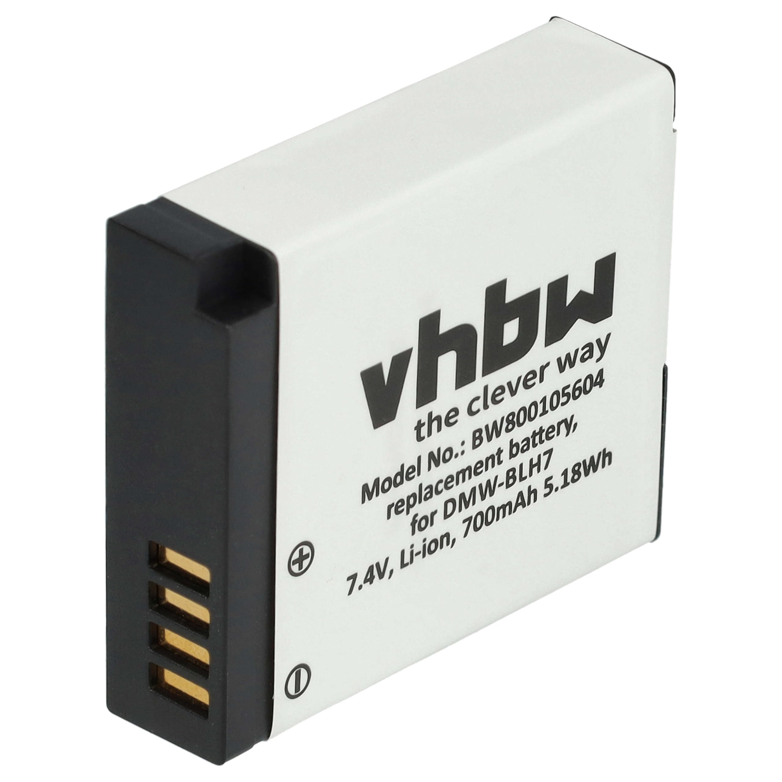 Vhbw 2x Batteria Compatibile Per Panasonic HDC-HS9, HS3000, HS700 - 700mAh, 7,2V, Li-Ion Con Infochip - 3