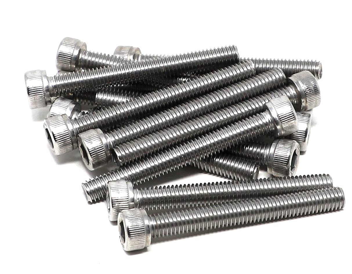 iexcell 20 Pcs M6 x 50mm Thread Pitch 1 mm Stainless Steel 304 Hex Socket Head Cap Screws Bolts Kit - 3