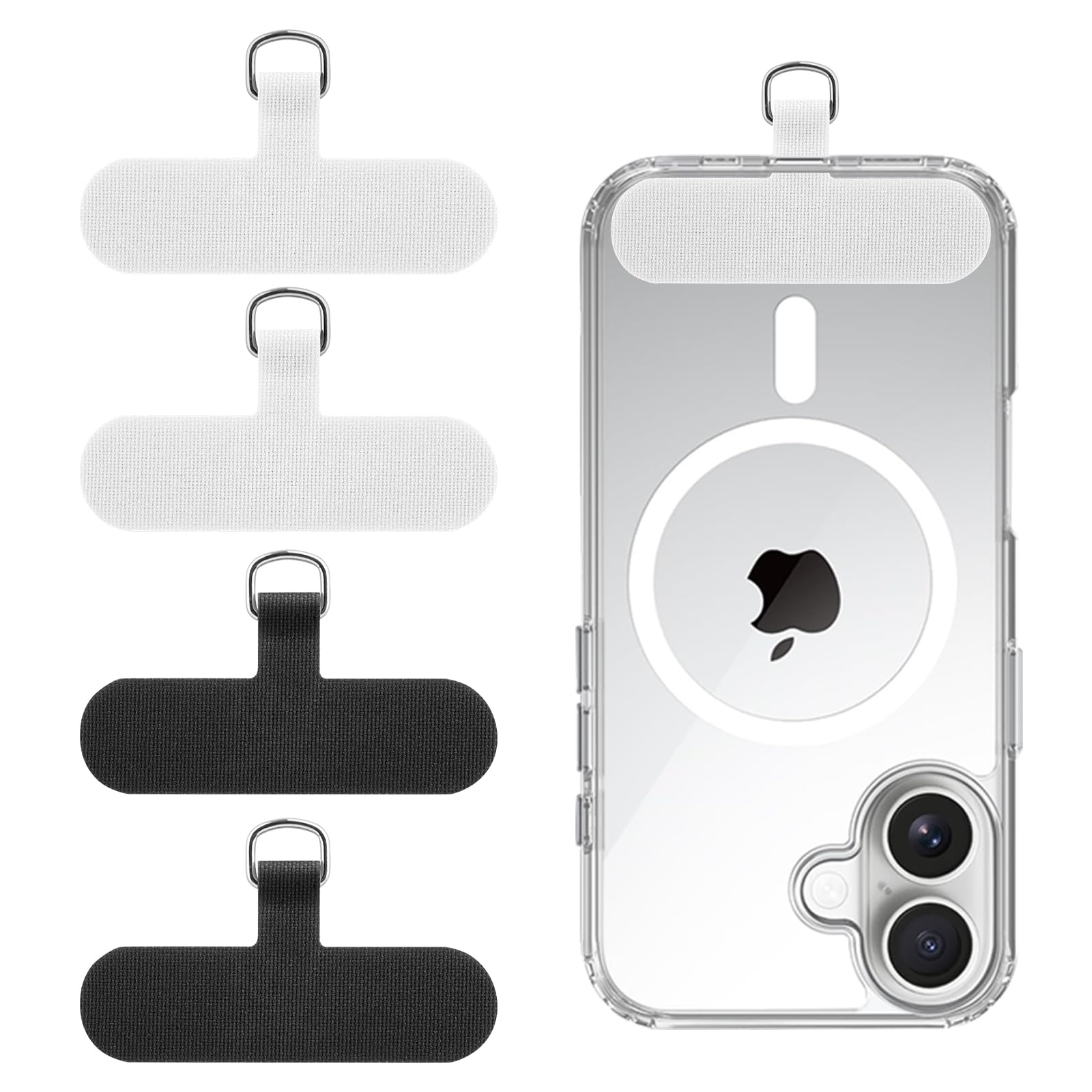 AK 4 Stück Handykette Universalpads, Aushärtung Tuch Telefon Lanyard Patch, Ultradünn Langlebig, Universeller Handyketten Patch, für Allen Gängigen Handyhüllen