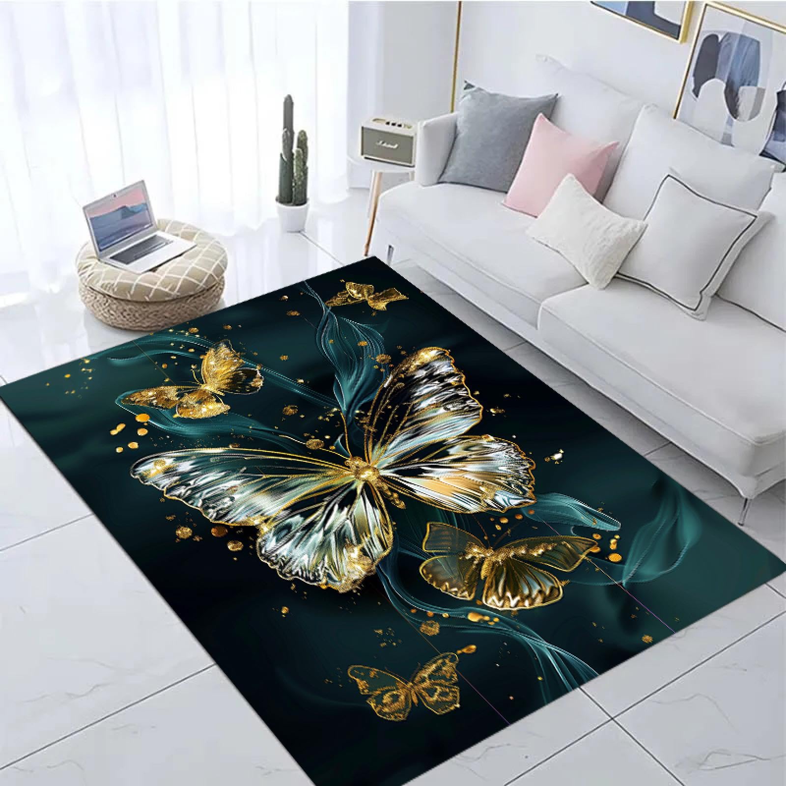 Tapis de sol antidérapant papillon pour sécuriser et égayer votre cuisine au quotidien