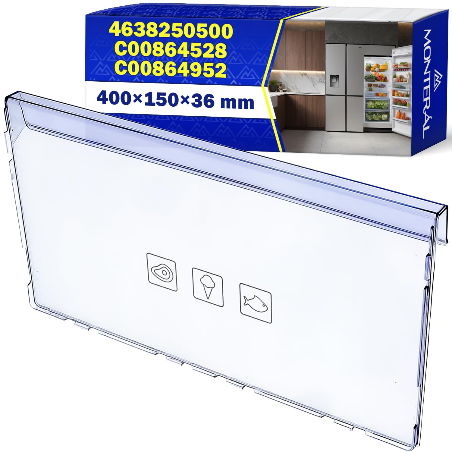 Cassetto Freezer Beko Sparefixd Per Il Pannello Frontale Del