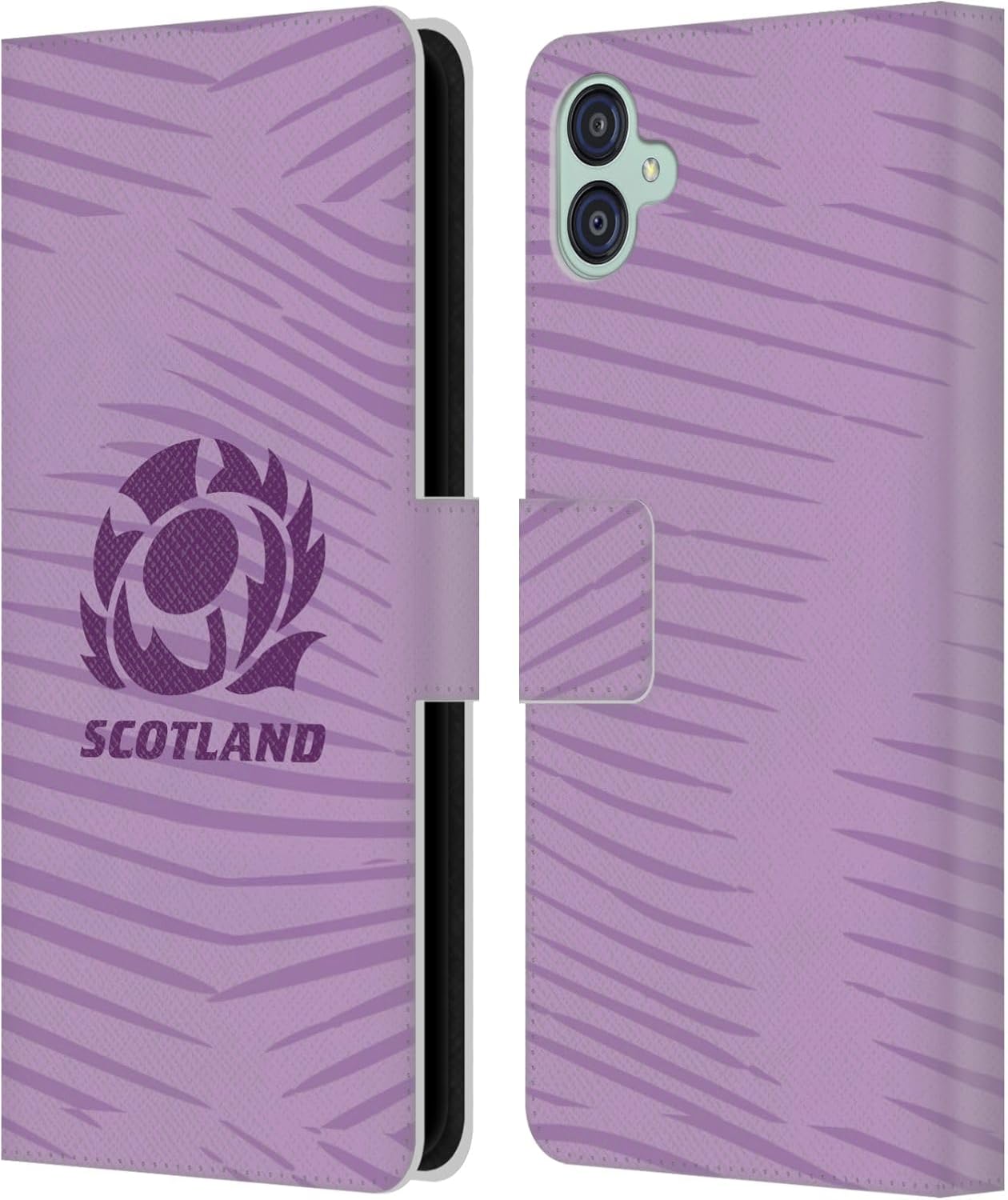 Head Case Designs Officially Licensed Scotland Rugby Away 2025/26 Crest Kit Leather Wallet Case Compatible with Samsung Galaxy M04 5G / A04e