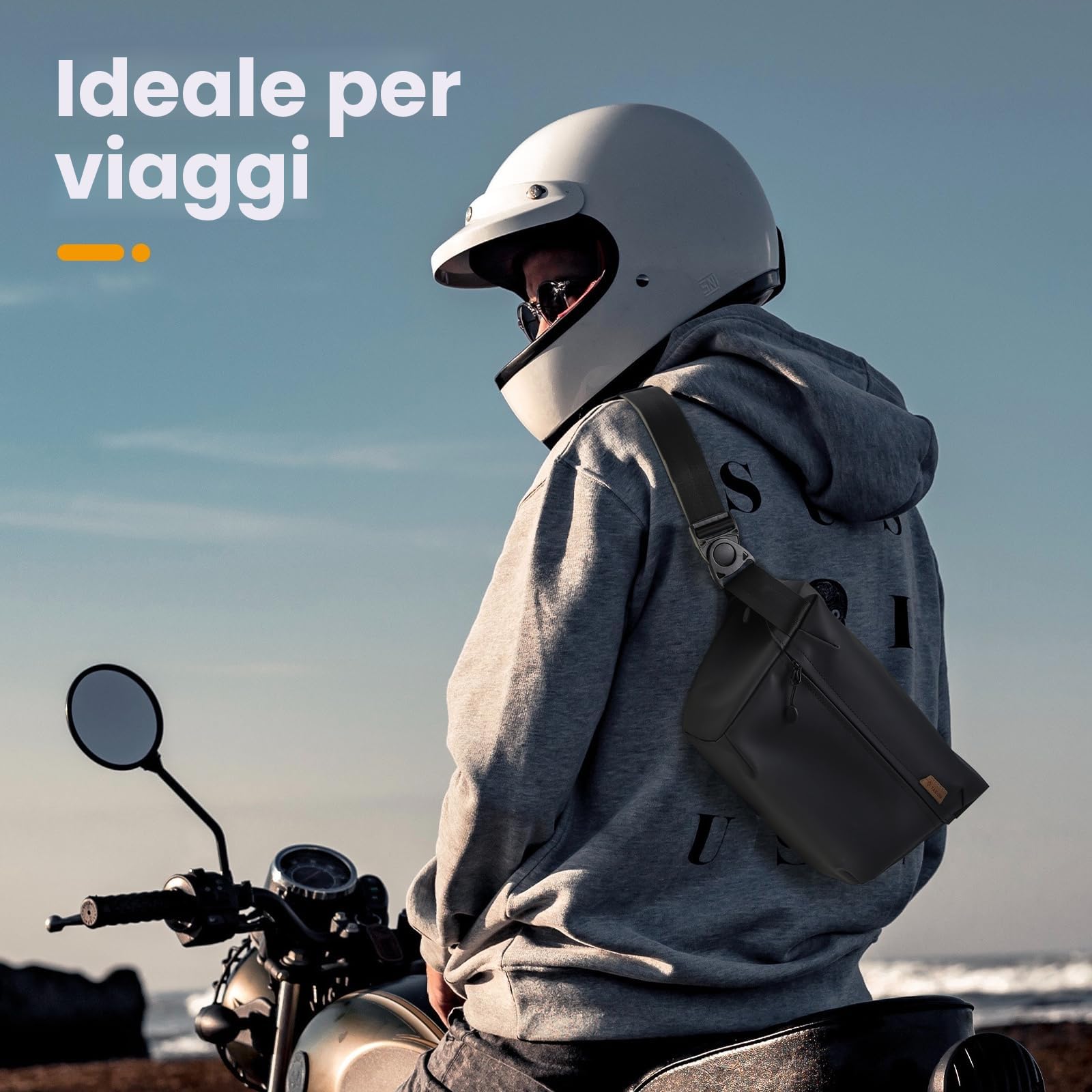TARION Borsa a tracolla per fotocamera DSLR, borsa a tracolla con 2 divisori rimovibili, Nero, S, Borsa Messenger