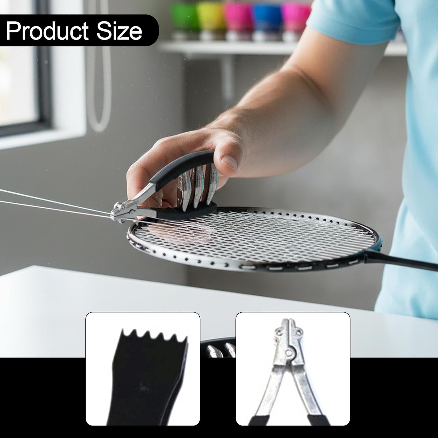 Starting Clamp with Thread Protection 3 Spring Wide Head for Threading Work Manual Stringing Machine Accessory Stringing Tool