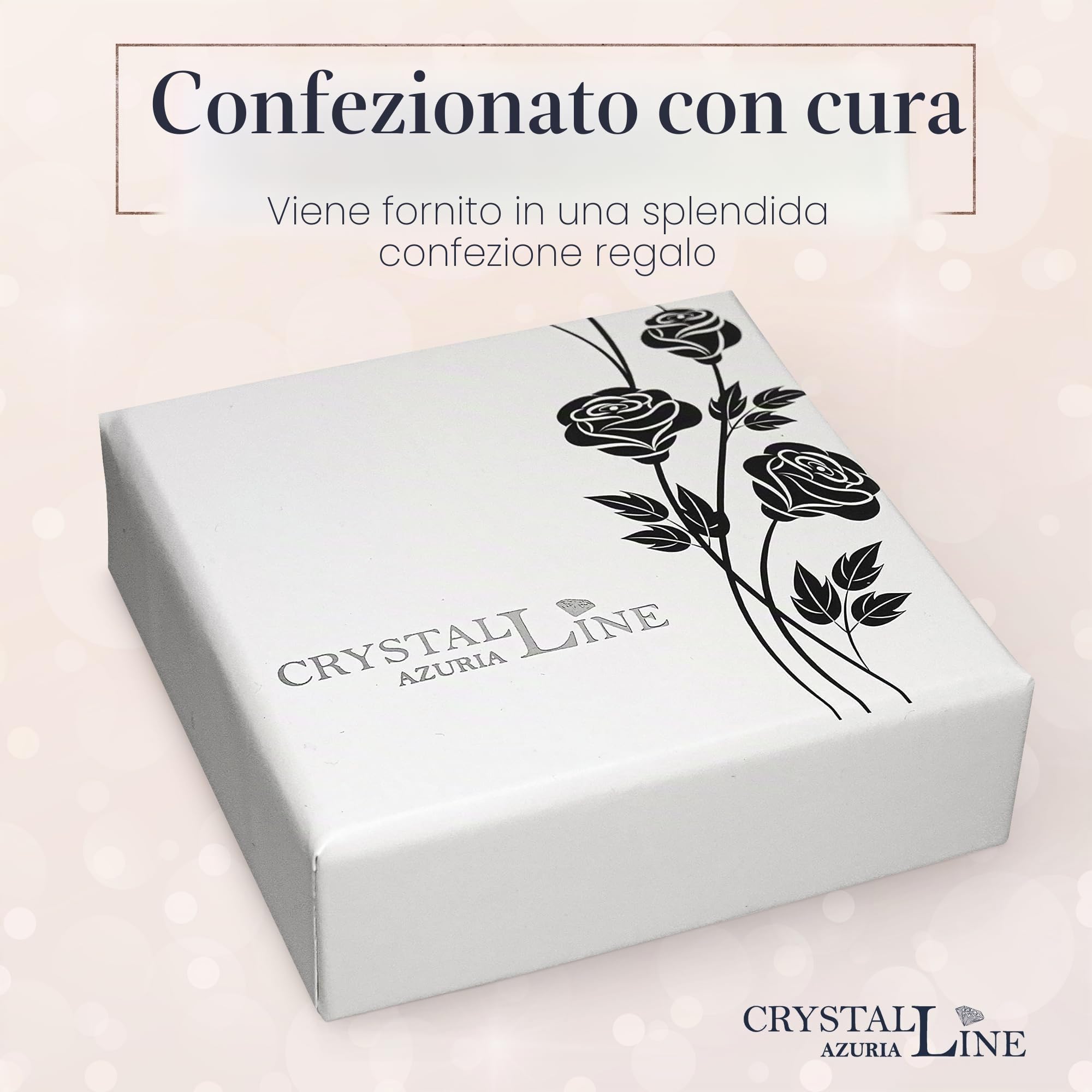 Crystalline Azuria Parures per Donne Nozze Sposa Gioielleria Parure Con Collana e Orecchino Zirconia Damigella D'onore Gioielleria