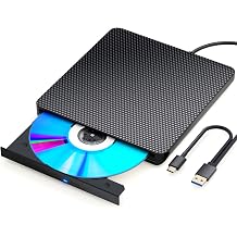 External Blu ray Drives Player Read Compatible Bluray Burner USB 3.0 / Type-C BD DVD Read DVD CD Burner Blu ray Player for pc, Windows 7-11Black