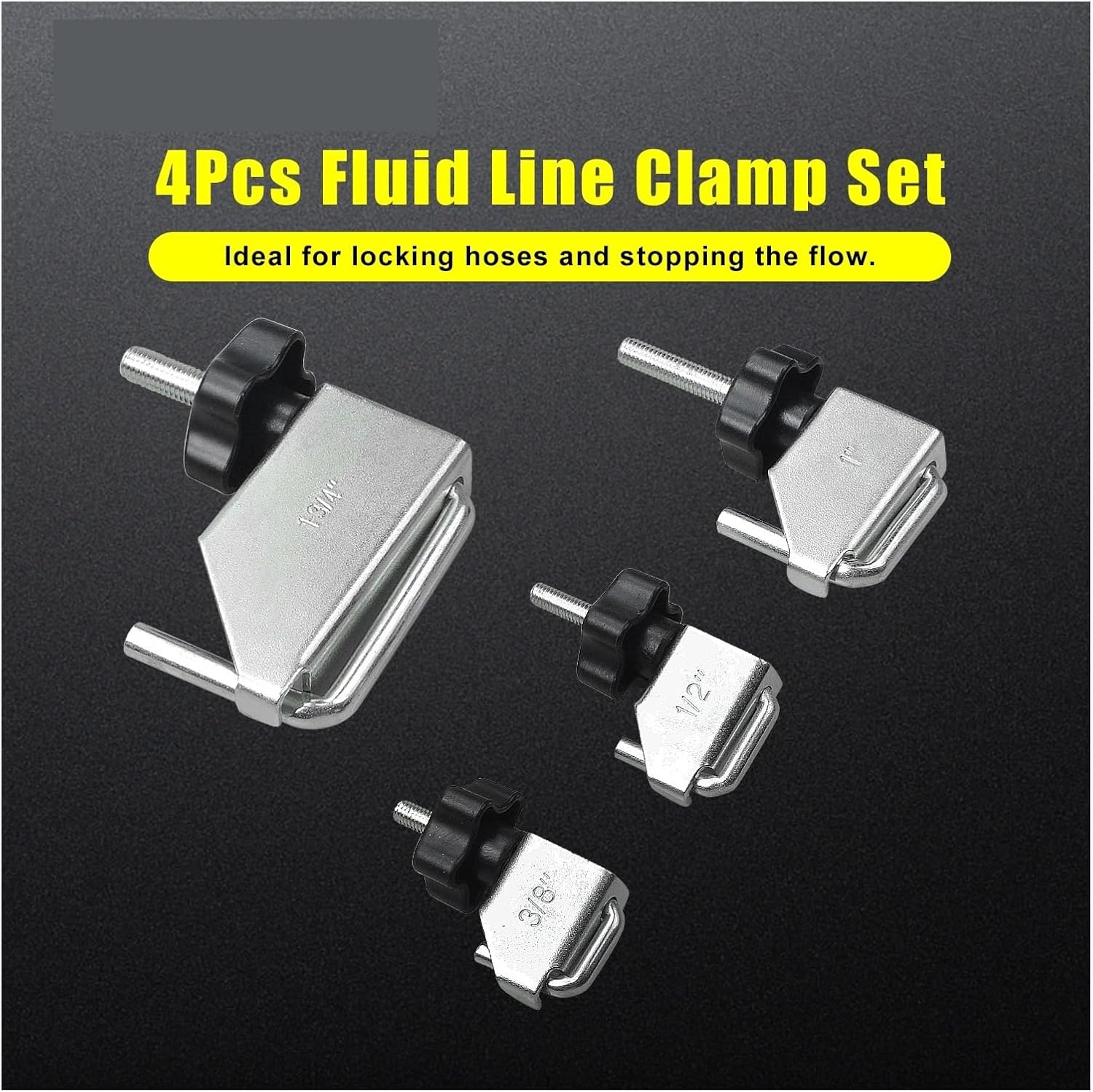 4Pc Fluid Line Clamp Fuel Vacuum Transmission Coolant Brake Hose Clamps Tool