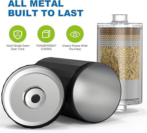 Miniatura 3 de All Metal - Filtro de ducha KDF 55, vitamina C, E y A, para agua dura, filtros de agua universales de alta presión para eliminar productos químicos
