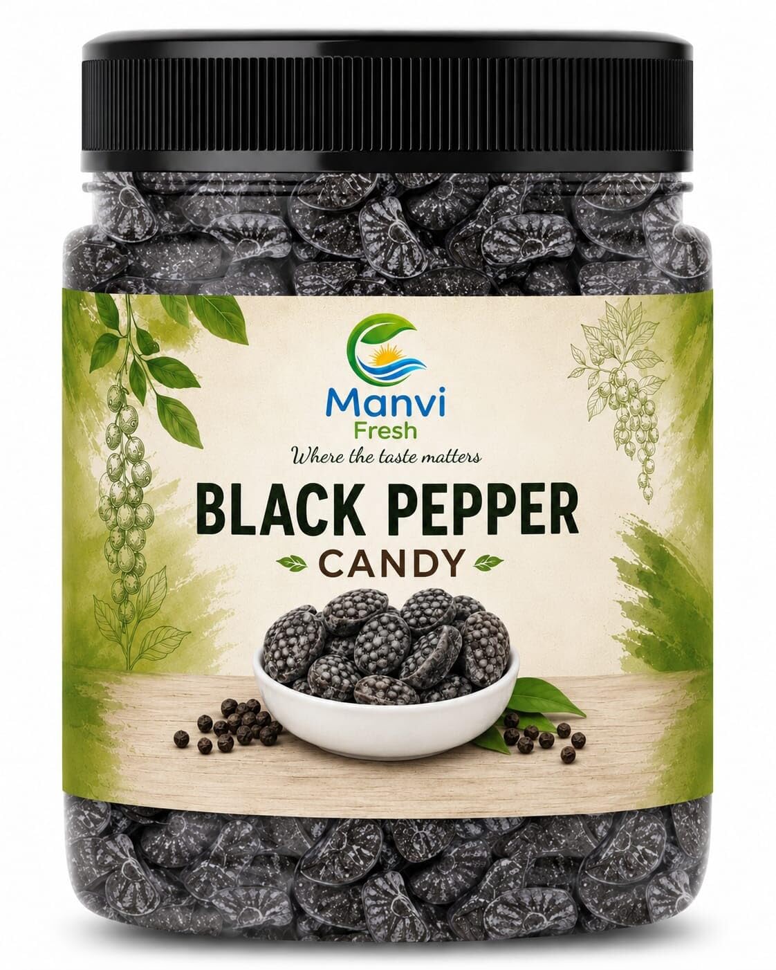 MANVI FRESH Black Pepper Candy/Kali Mirch Candy 100gm| Chatpata Masala Toffee | Sweet and Juicy Masala Goli | Hard Black Candy | Digestive Masala Goli-image-25