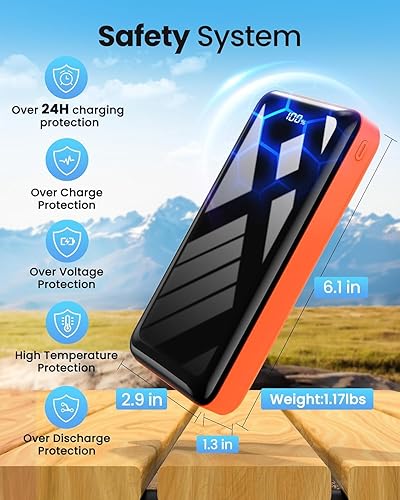 Miniatura 4 de Batería portátil USB C 22.5W del banco 50000mAh del poder del cargador de carga rápida